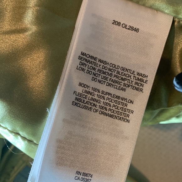 Mountain Hardwear Blue Gray Yellow Pattern Winter Fur Lining Collared Jacket - Picture 11 of 11